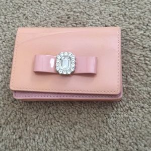 Jelly pink wallet with leather inside